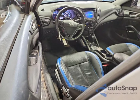 2013 Hyundai Veloster Turbo z USA, uszkodzony, nr VIN KMHTC6AE5DU107850